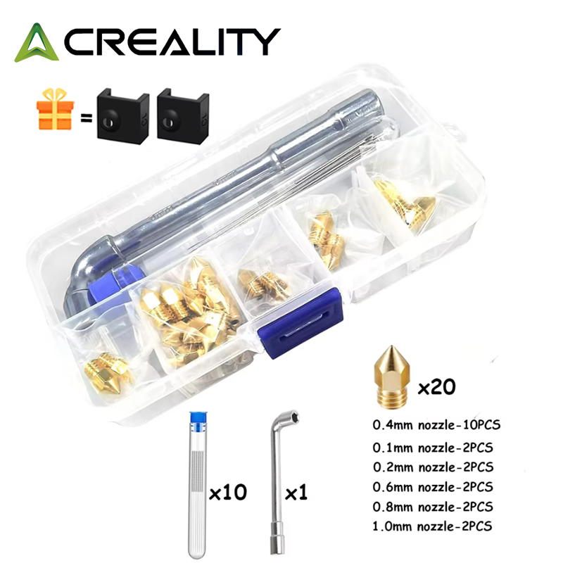 Creality Printer K1 - CREALITY 20 pezzi MK8 ugello in