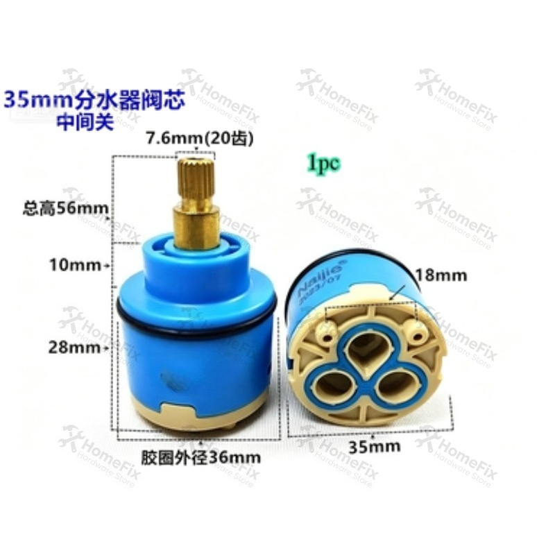 Basin Mixer Cartridge - 1 Pezzo Cartuccia Valvola in Ceramica