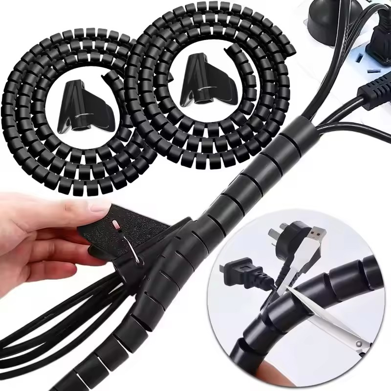 Plastic Pipe Clip - Organizzatore di Cavi Flessibile a Spirale