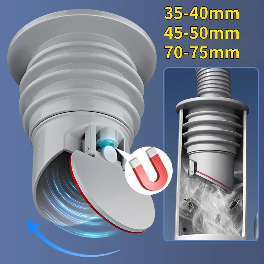 Drain Pipe Clip - 70-75mm Silicone Scarichi Lavello Della Cucina