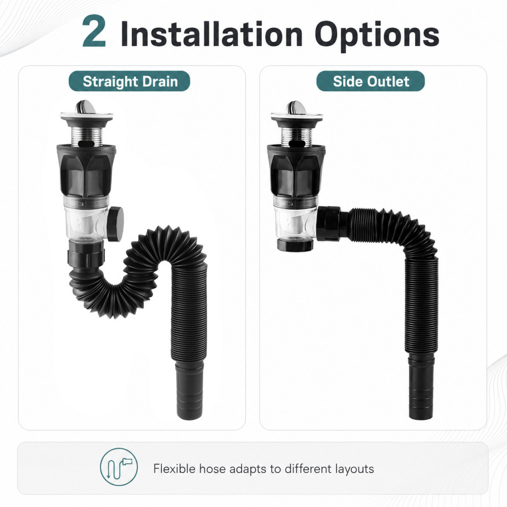 Set di scarico per lavabo da b - Drain Pipe Clip recensione e prezzo